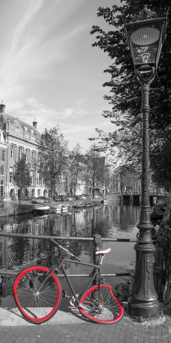 Fiets aan Amsterdamsegrachten